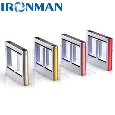 Pedestrian Gate Access Control Servo Motor Swing Barrier Optical Swing Turnstile